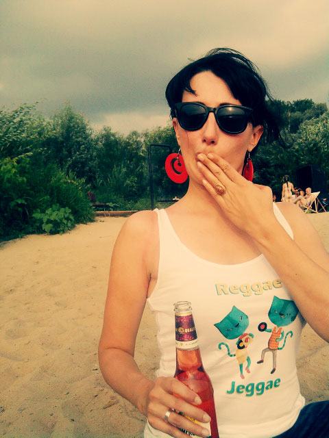 my BFF in one of our tank tops